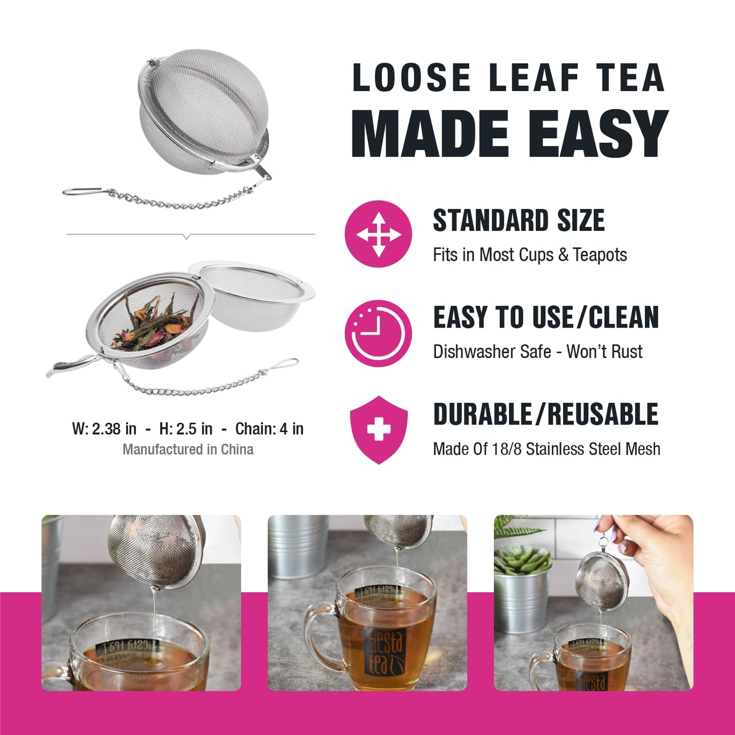 Tiesta Tea - Love & Warmth Loose Leaf Tea Gift Set, Loose Leaf, 6-Flavor Enhanced Variety Pack With Ball Strainer For Steeping, Brewing, And Enjoying, Valentines Day Assortment To Make Hot Or Iced