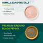 Soeos Himalayan Pink Salt Fine 39 oz + Organic Ground Black Pepper 18 oz, Salt and Pepper for Grinder Refill
