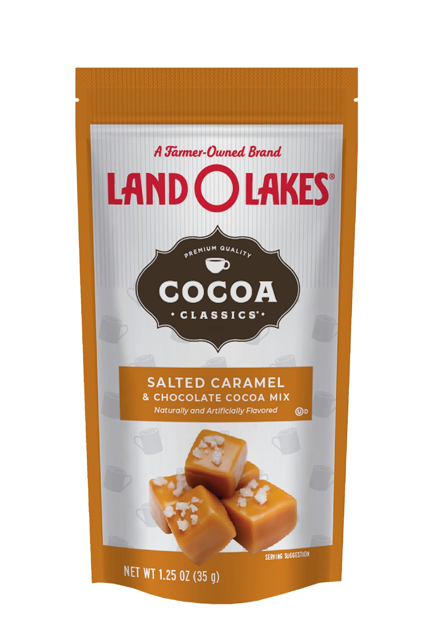 Land O Lakes Cocoa Classics, Salted Caramel & Chocolate Hot Cocoa Mix, 1.25 Ounce (Pack Of 72)