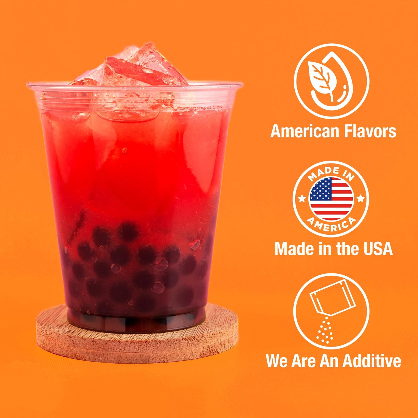 BOBAVIDA Mango Passionfruit Popping Boba - 10 Boba Packets with Straws for Drinks, Desserts & Food Toppings - Non-GMO Popping Bo