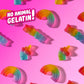 Katjes Plant Based Rainbow Gummy Candy 3 Pack - Cherry, Strawberry, Blueberry & Orange Flavored Gummy Snacks - Palm Oil Free - N
