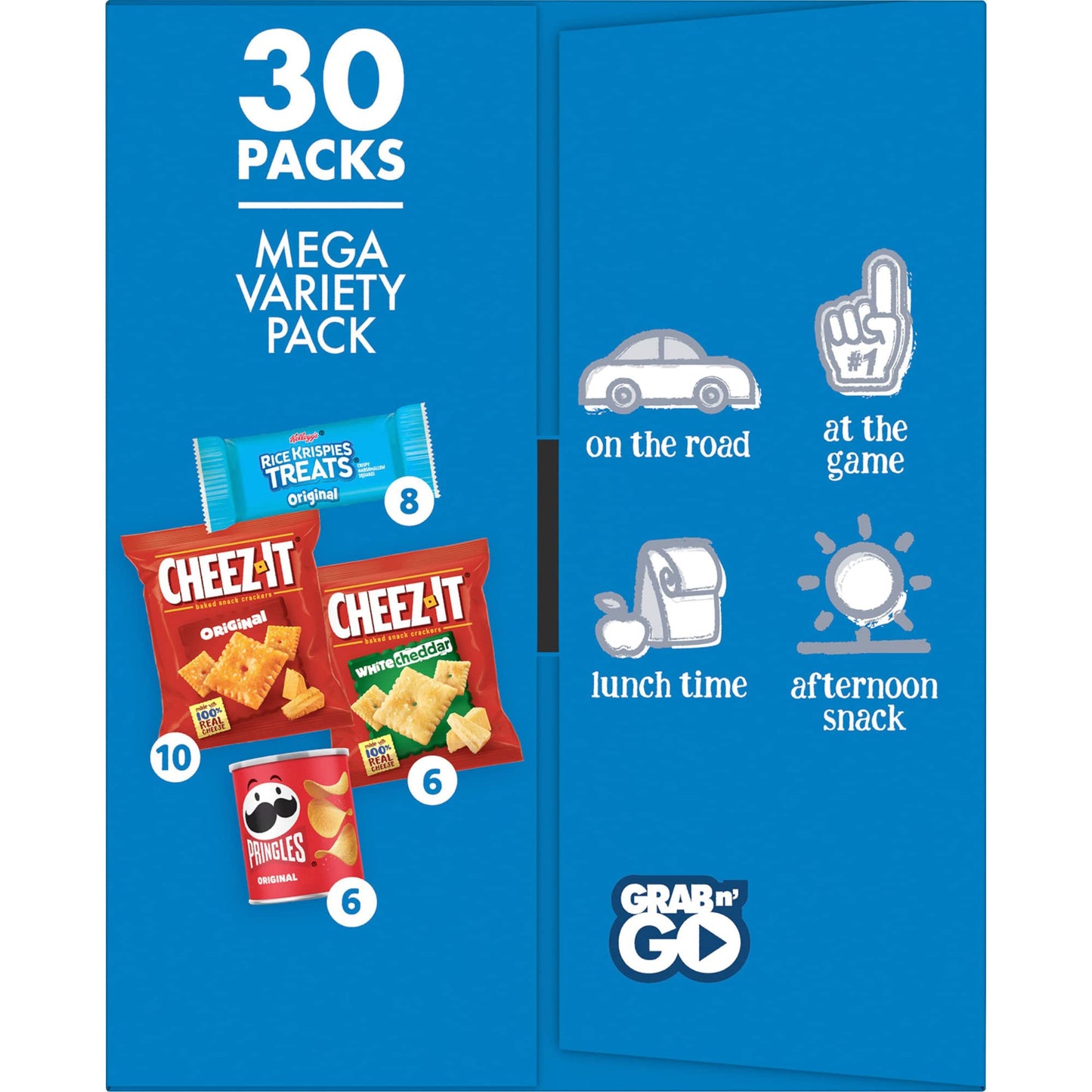 Kelloggs Snacks, Lunch Snacks, Kids Snacks, Mega Pack, Variety Pack, 30.1oz Box (30 Packs)