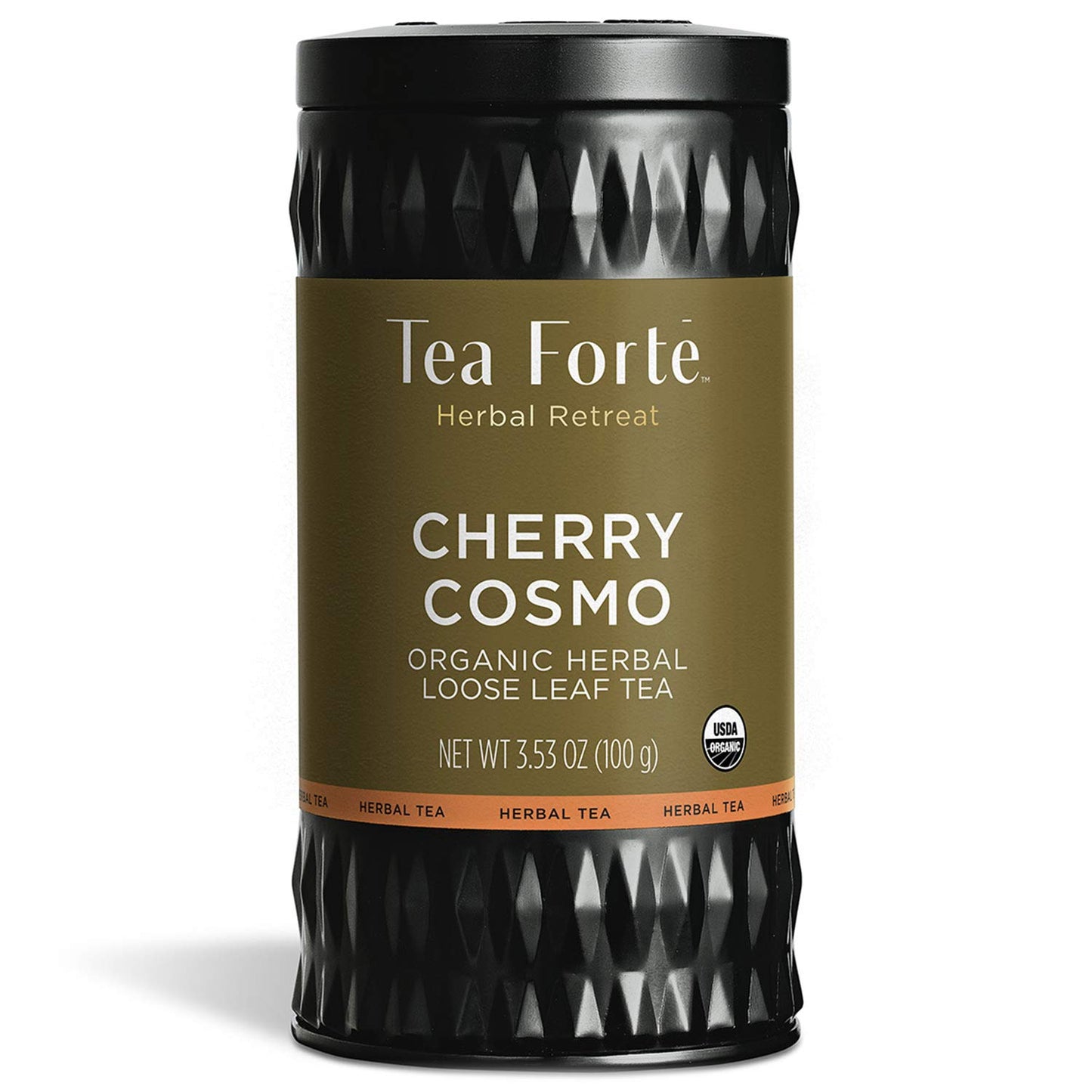 Tea Forte Cherry Cosmo Herbal Tea Blend Canister, Caffeine-Free, 3.53 Ounce, Makes 35-50 Cups