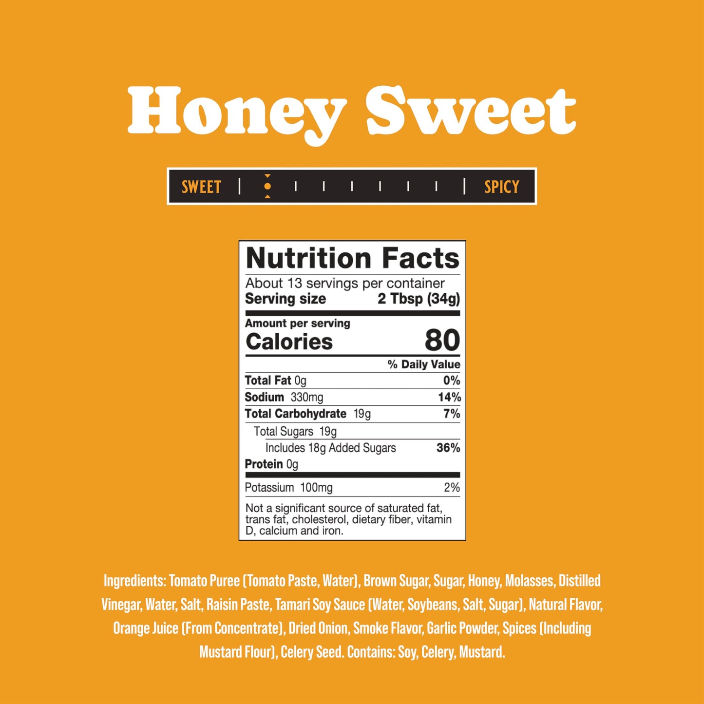 Rufus Teague Honey Sweet BBQ Sauce - Premium Barbecue Sauce - 15.25 oz Bottles - 2 Pack