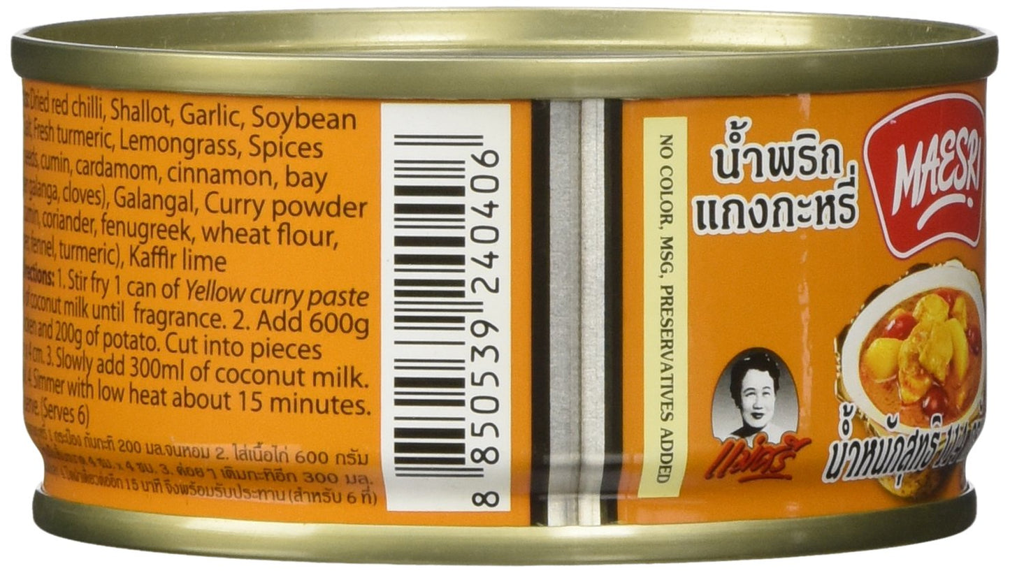 Maesri Yellow Curry (Kang Karee) Paste Thai, 4 Oz