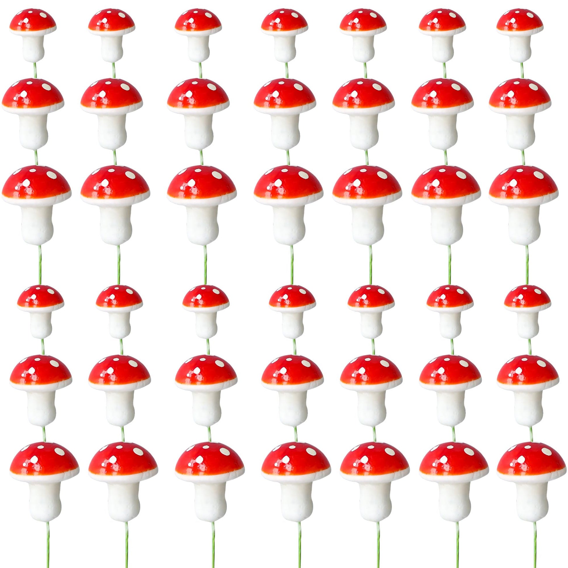 Gyufise 30Pcs Mushroom Cake Decorations Red Mini Mushroom Toothpicks Mushroom Cupcake Toppers Mushroom Cake Picks For Birthday Baby Shower Party Micro Landscape Decorations