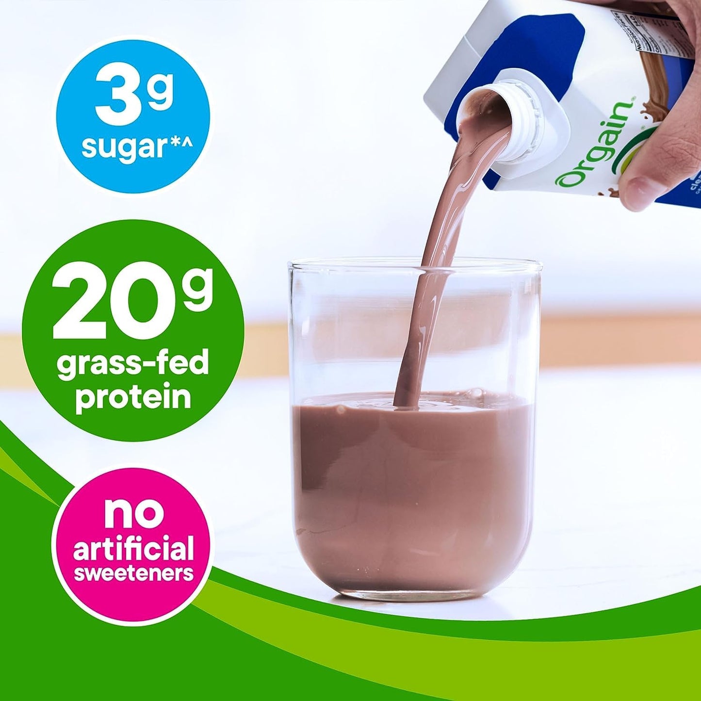 Orgain Clean Protein Shake, 20g Whey Protein, Gluten Free, Ready to Drink, 11 Fl Oz (Pack of 12), Creamy Chocolate Fudge