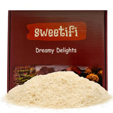 Sweetifi Kataifi Shredded Fillo Dough, Dried Chopped Kataifi for Desserts, 250gr (0.55lb)