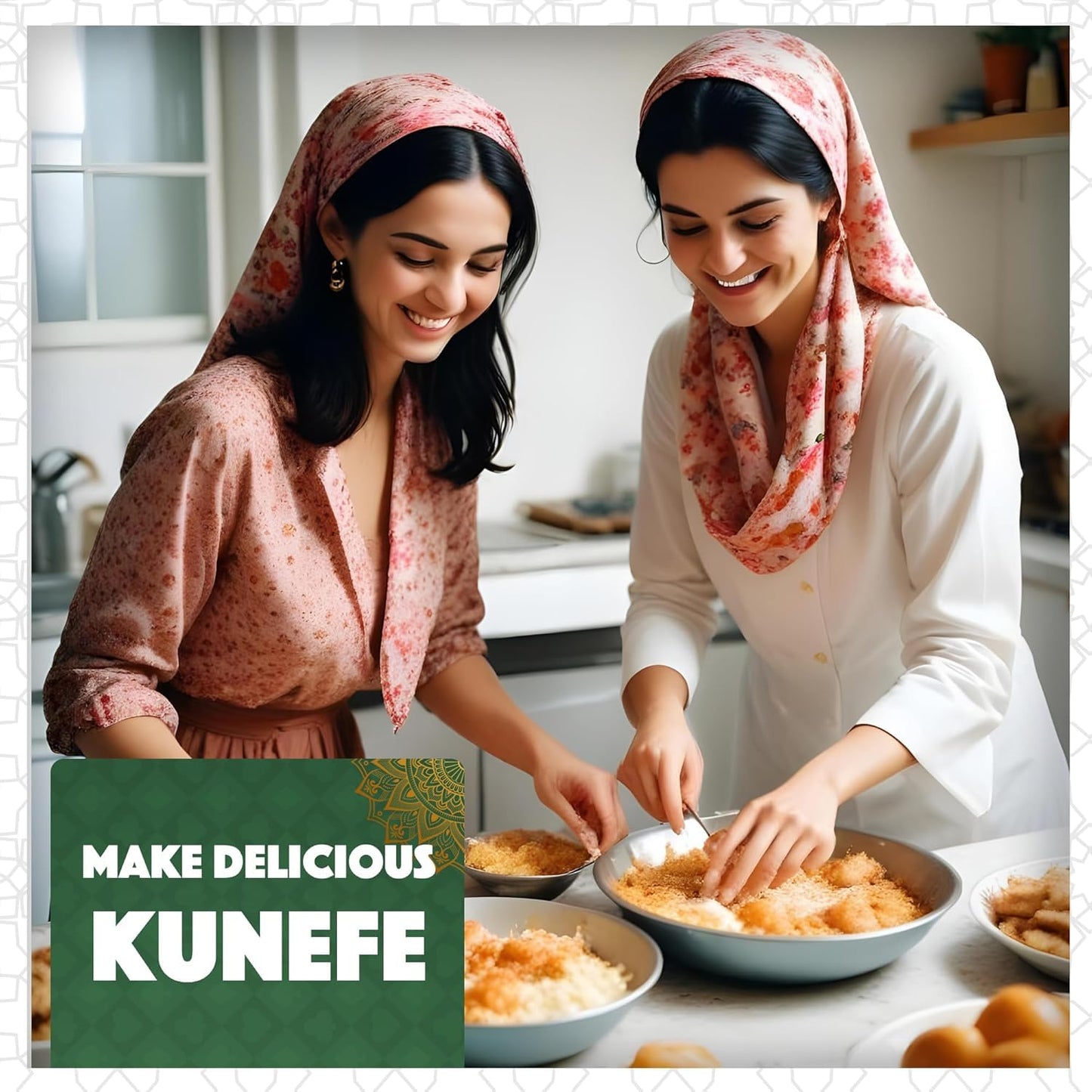Lhun Dried & Chopped Kataifi | Shredded Fillo Dough | Authentic Turkish Pastry For Knafeh, Kanafeh, And Kunafa | Premium Kadayif