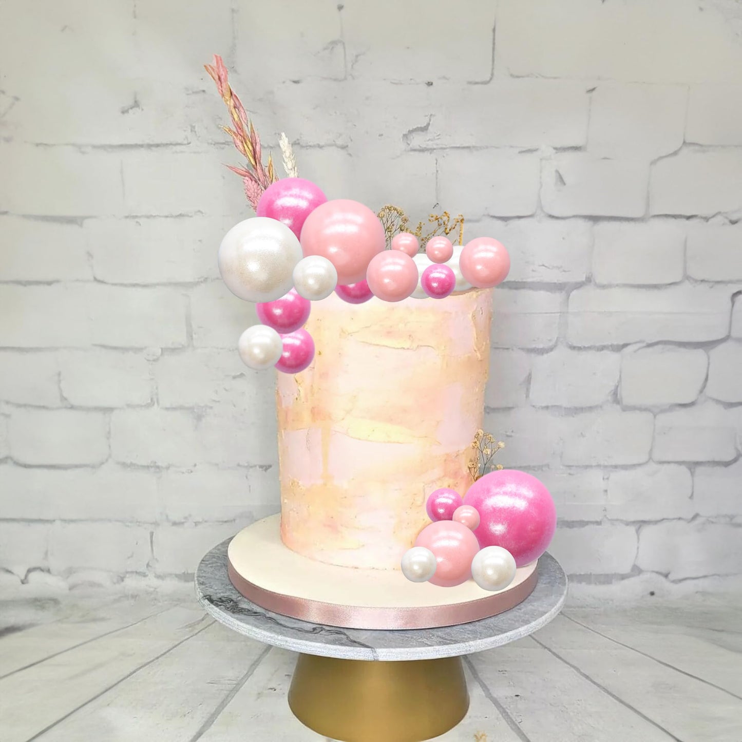 Ephlyn 30Pcs Balls Cake Topper Foam Ball Cake Picks Mini Balloon Cupcake Insert Bubble Balls Diy Decoration For Baby Shower Kids