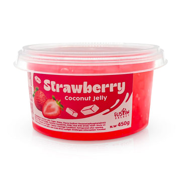 Fusion Select Strawberry Jelly - Fruity Coconut Gel Snacks - 14Oz - Red