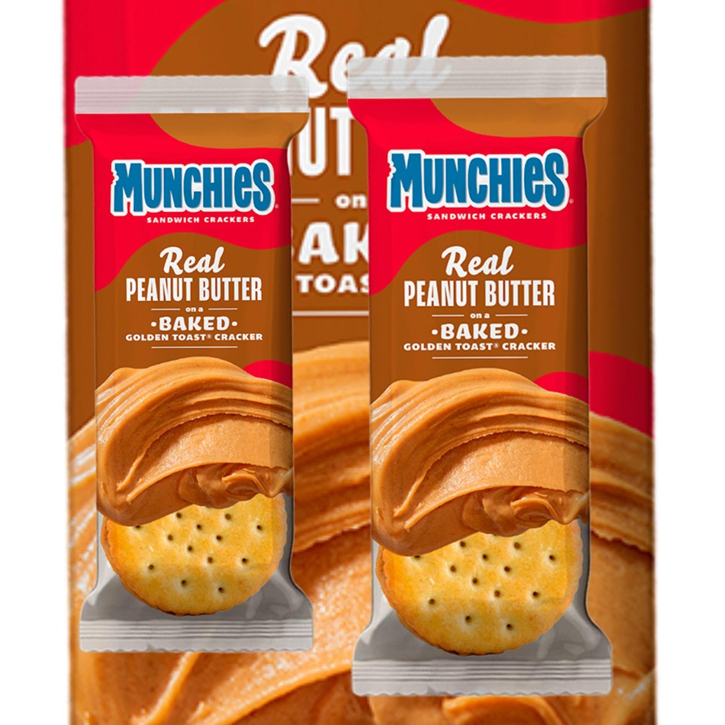 Vallary Munchies Peanut Butter  ers, Snack Packs, On-The-Go Snack, 1.42 Ounce, 24 Count