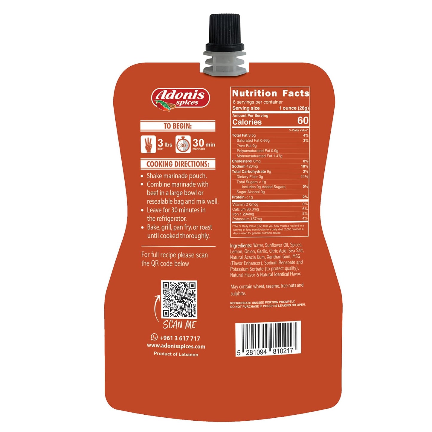 Adonis - Quick Marinade (Beef Shawarma)