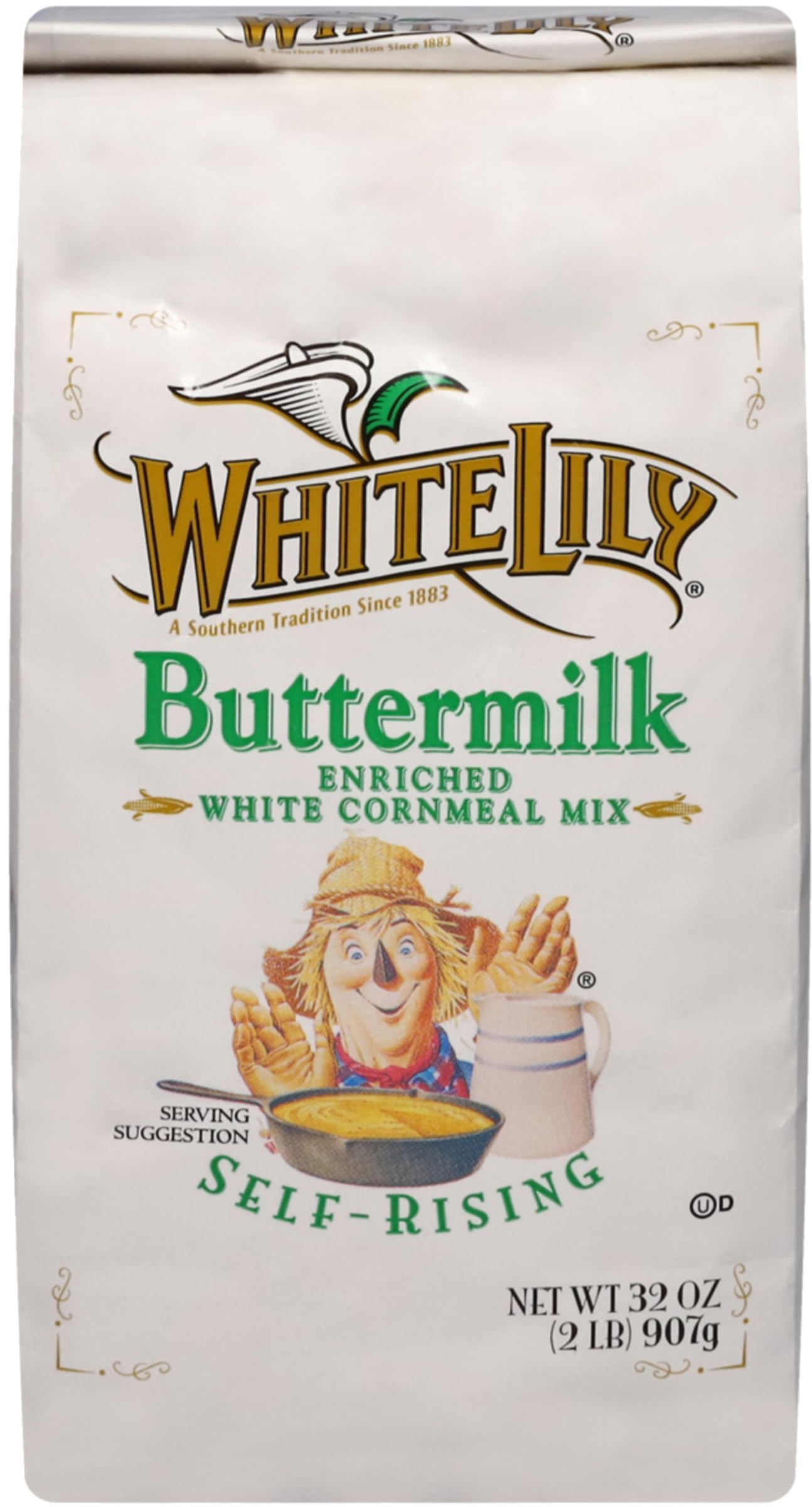 White Lily Self-Rising Buttermilk Corn Meal, 2 Lb Bag (Pack Of 2)