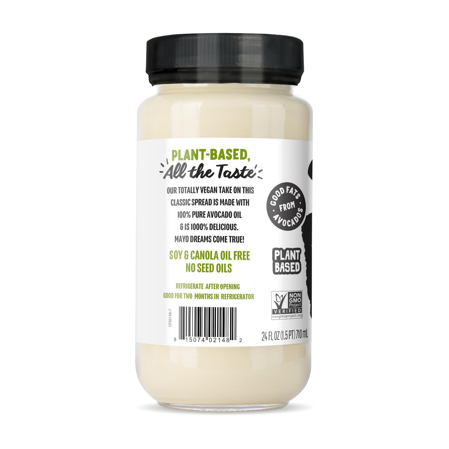 Chosen Foods Classic Vegan Avocado Oil-Based Mayonnaise, Gluten & Dairy Free, Low-Carb, Keto & Paleo Diet Friendly, Mayo For Sandwiches, Dressings And Sauces (24 Fl Oz)