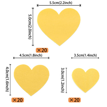 60 Pcs Edible Heart Cupcake Toppers Wafer Paper Sweet Love Heart Cake Decorations Edible Wedding Engagement Cupcake Picks For Va