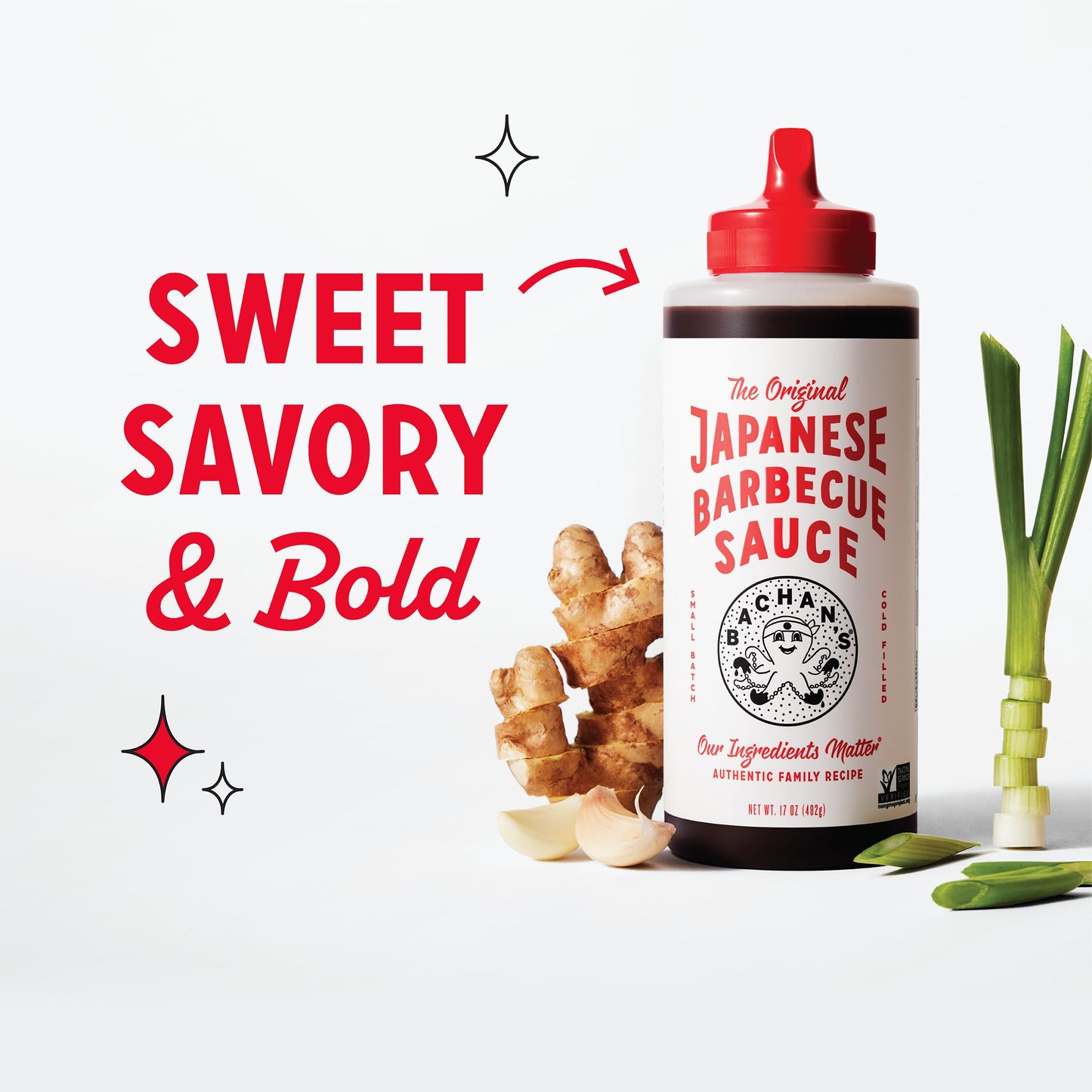 Bachans - The Original Japanese Barbecue Sauce, 17 Oz, Small Batch, Non GMO, No Preservatives, Vegan and BPA free. Condiment fo