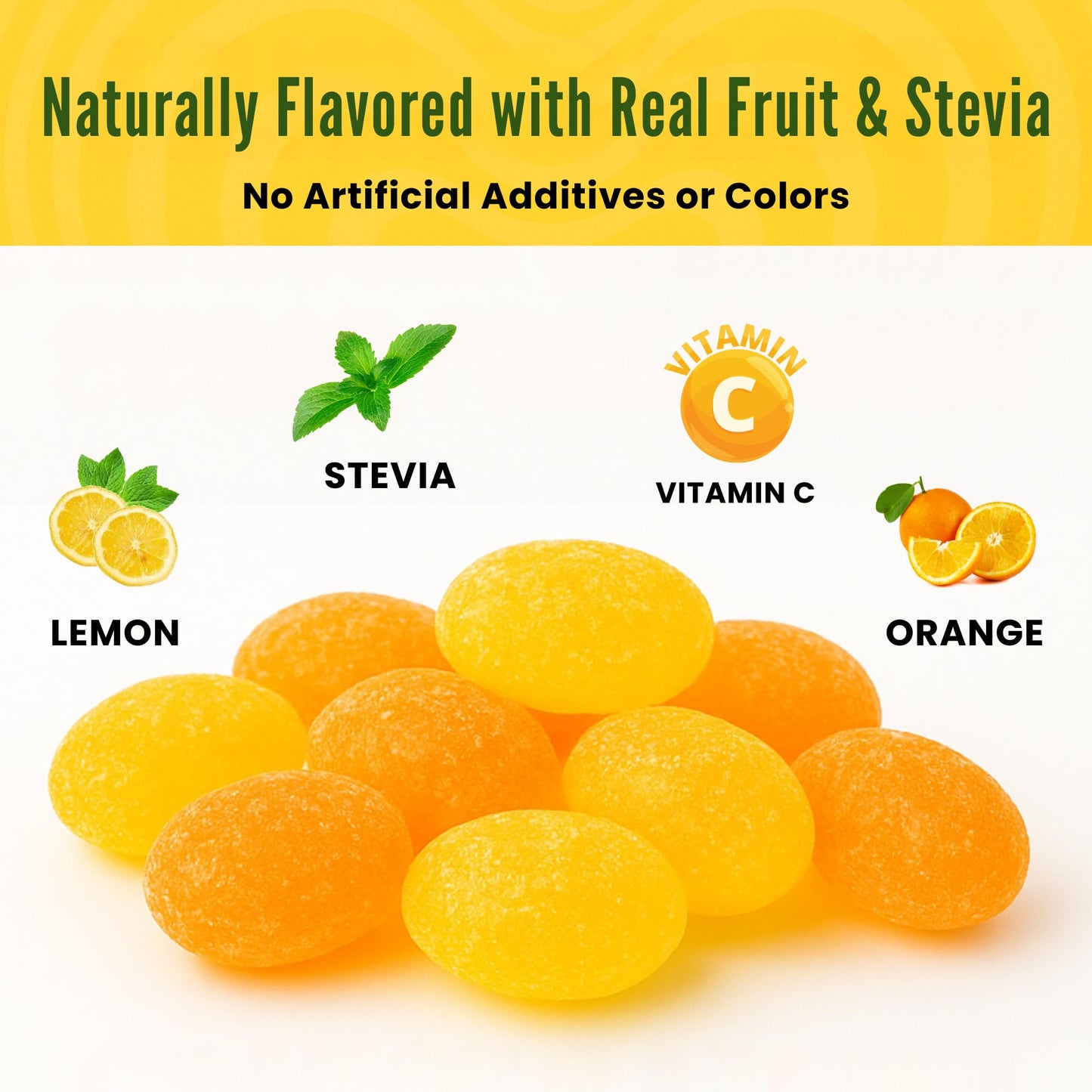 Andy Anand Chocolatier Sugar Free Hard Candy Orange & Lemon Mixed Flavored - Made in Italy Individually Wrapped Gluten Free Enha