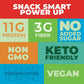 Crunchy Dry Roasted Edamame Beans Snack by Zest Delites, Buffalo, Vegan, Low Calorie (100cal) High Protein Snacks (11g), Low Car