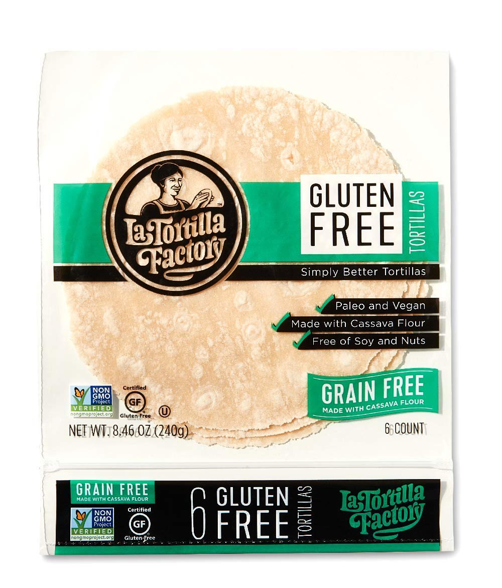 La Tortilla Factory Gluten-Free Cassava Tortillas, 6 Count (Pack of 6)