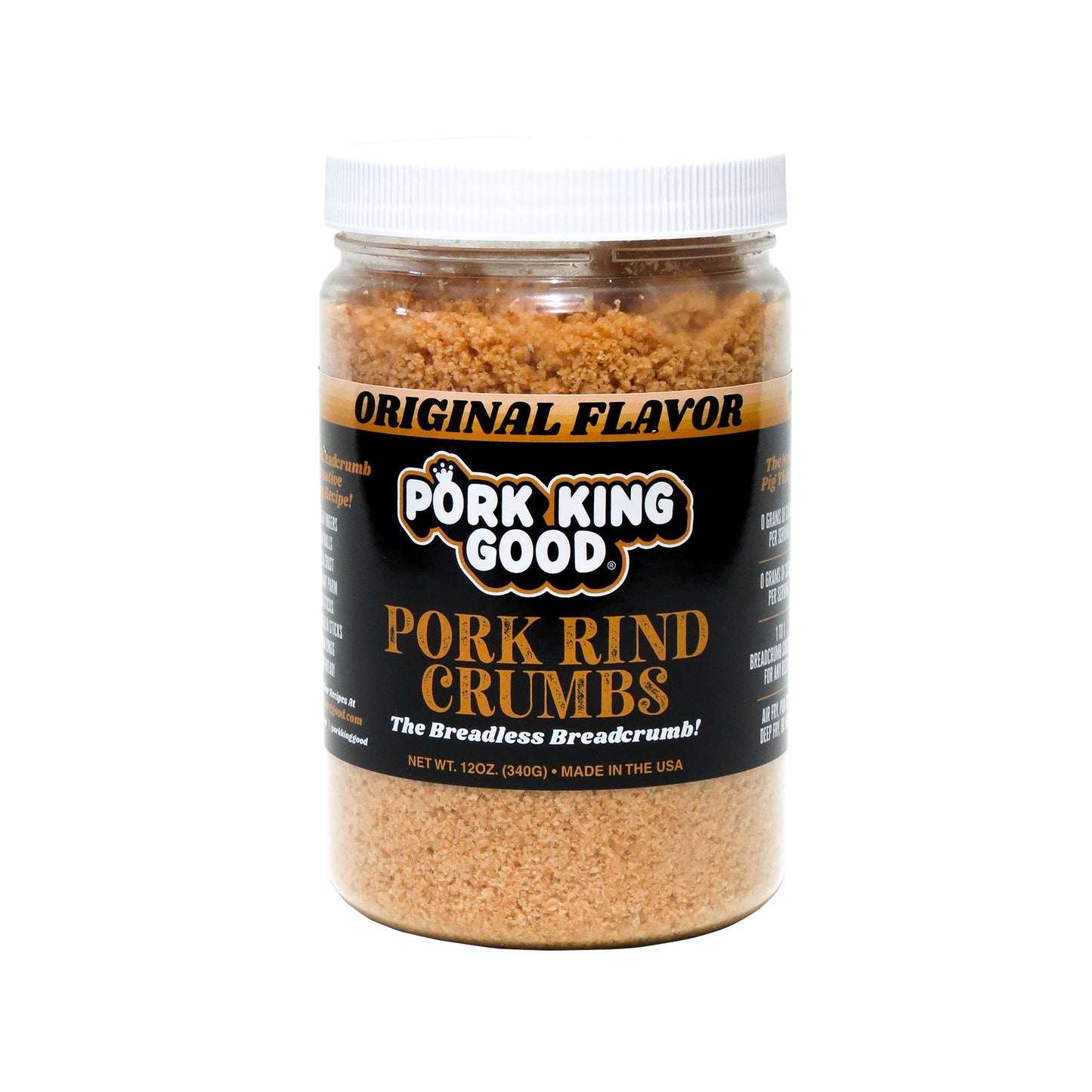 Pork King Good - Pork Rind Breadcrumbs - 2 Pack! Keto Friendly, Paleo, Gluten-Free, Sugar Free, Zero Carb Panko Substitute (Two
