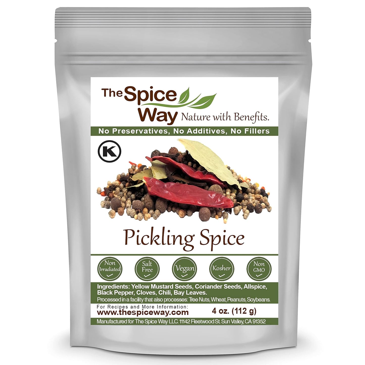 The Spice Way Pickling Spice Seasoning for Pickles & Canning, 4 oz