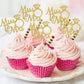 36Pcs Miss To Mrs Gold Cupcake Toppers Wedding Bridal Shower Engagement Party Decoration Picks