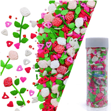 Sprinkles Rose Cake Decorations Topper Edible Themed Sprinkles For Cake Decorations, Baking, Ice Cream, Cookies, Cupcake Topper 