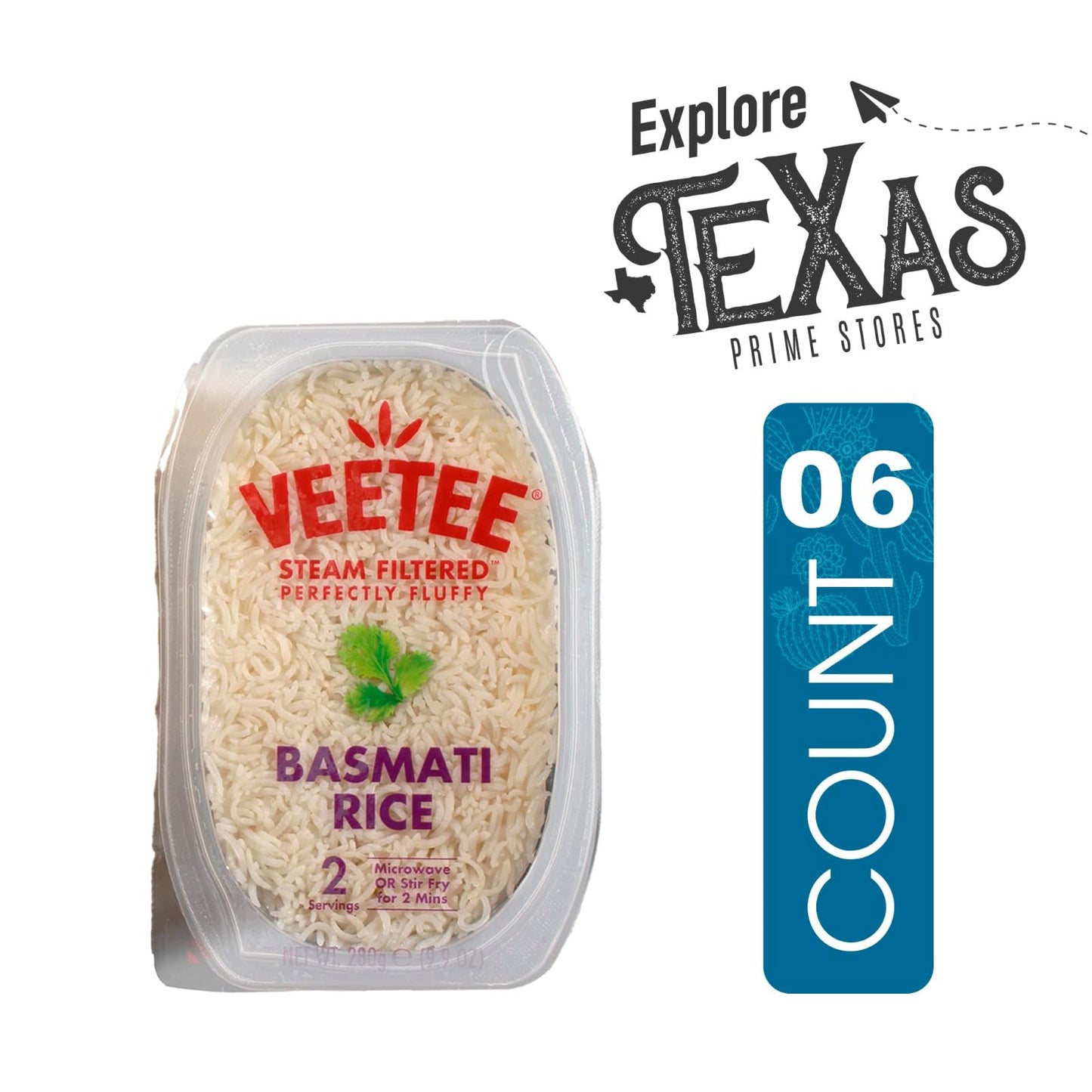 Veetee 6-Pack Of Basmati Rice Steam Filtered 10.6 Oz Microwaveable Tray