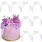 Gyufise 30Pcs Bowknot Cake Toppers, Purple Cake Decorations for Baby Shower, Birthday, Wedding - 2.9x5.7 inches