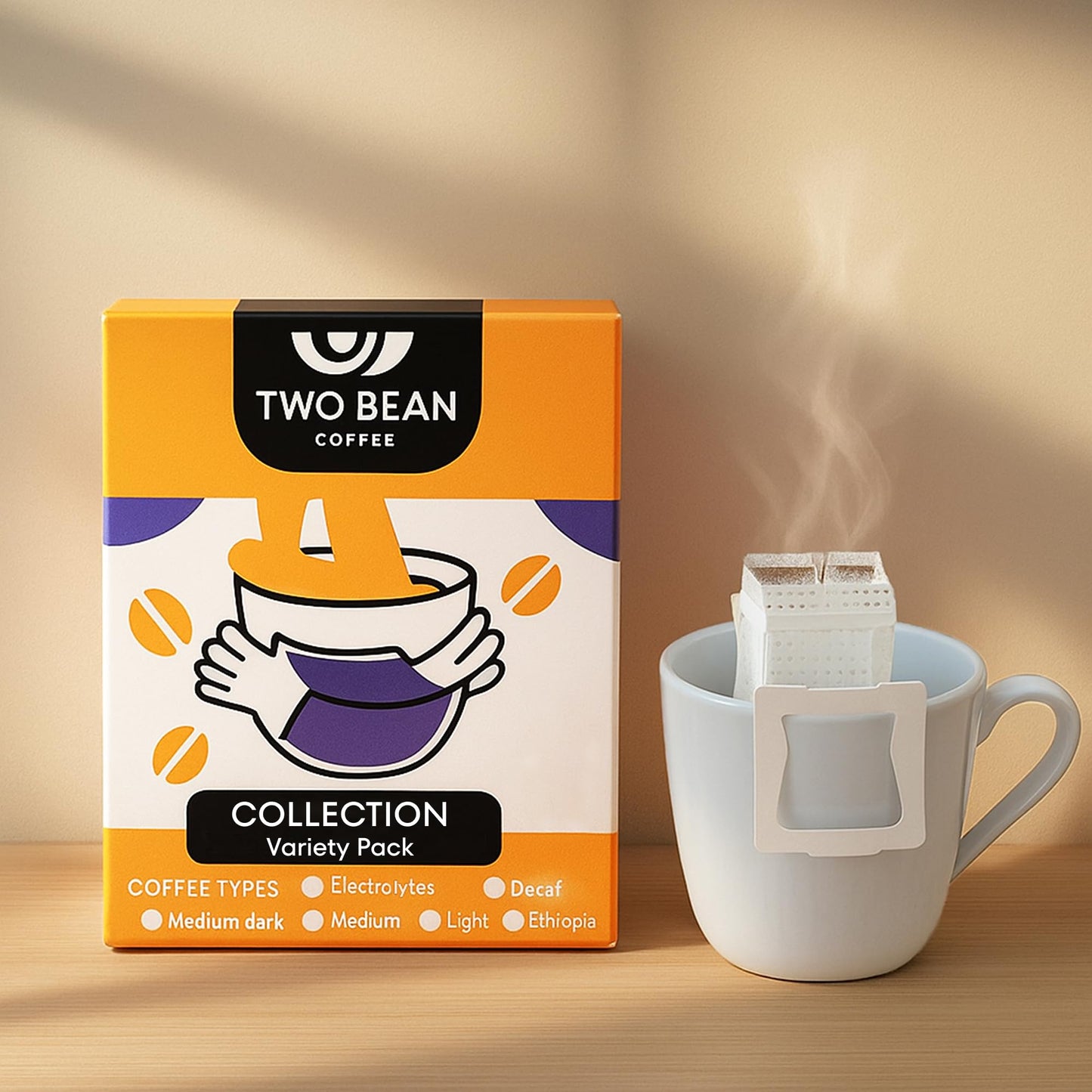 Enhanced Drip Coffee Packets - Special Edition Collection Gourmet Arabica - 6-Pack Japanese Pour Over For Gifts Travel Office