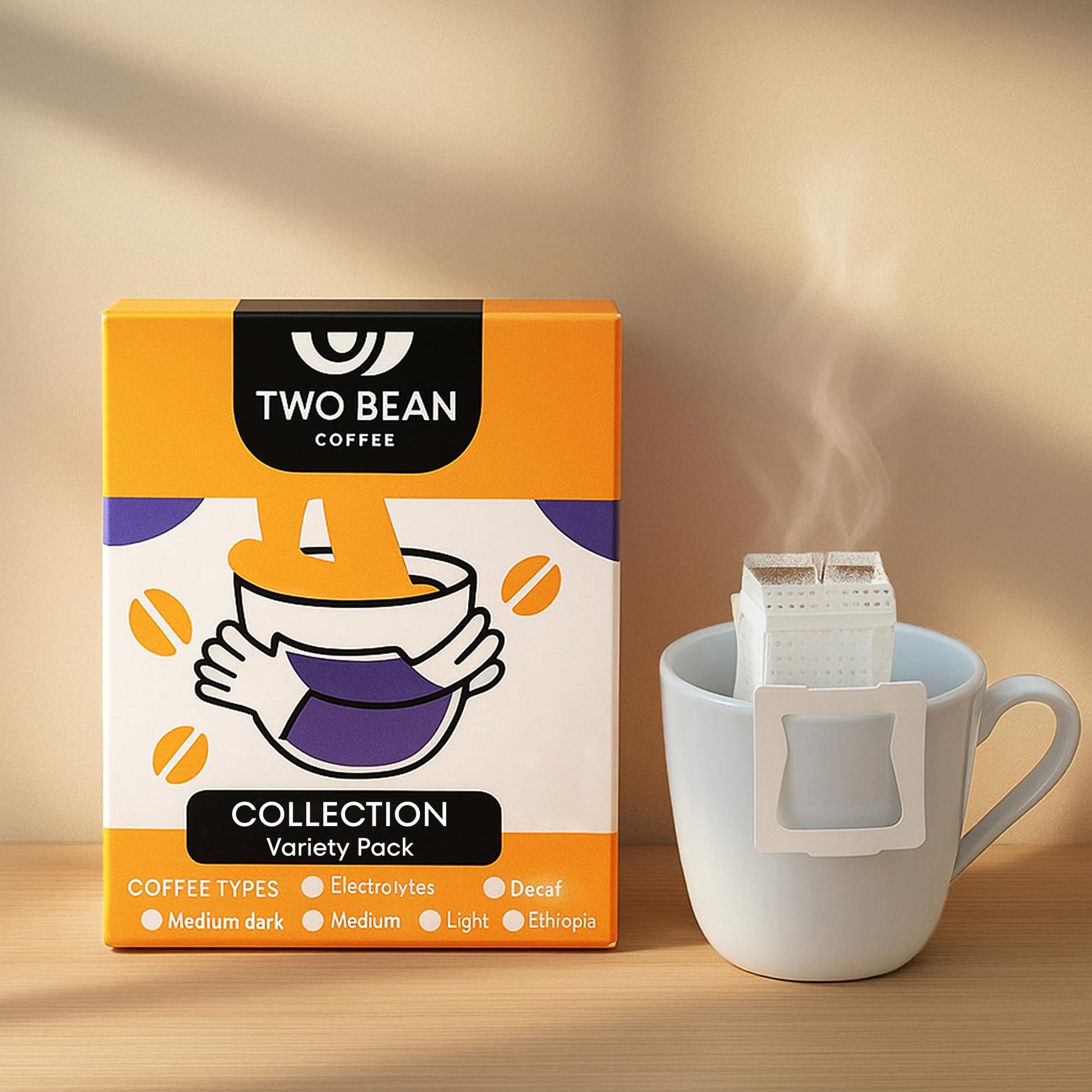 Enhanced Drip Coffee Packets - Special Edition Collection Gourmet Arabica - 6-Pack Japanese Pour Over For Gifts Travel Office