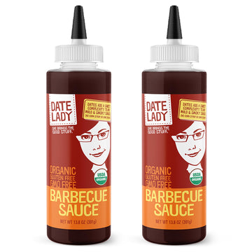 Date Lady BBQ Sauce - Organic, Gluten Free, Paleo Friendly, Vegan - 14.5 oz (Pack of 2) - Sweetened with Dates, No Added Flavors or MSG