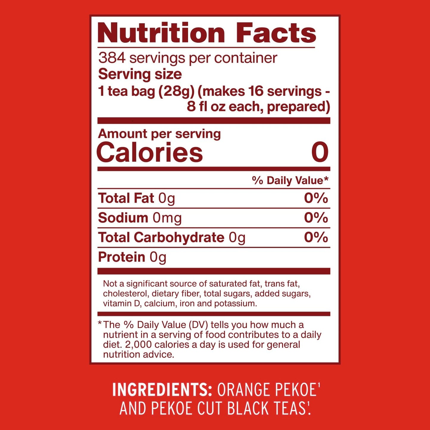 Luzianne Unsweetened Iced Tea Bags, Gallon Size, 24Ct Box (Pack Of 1)