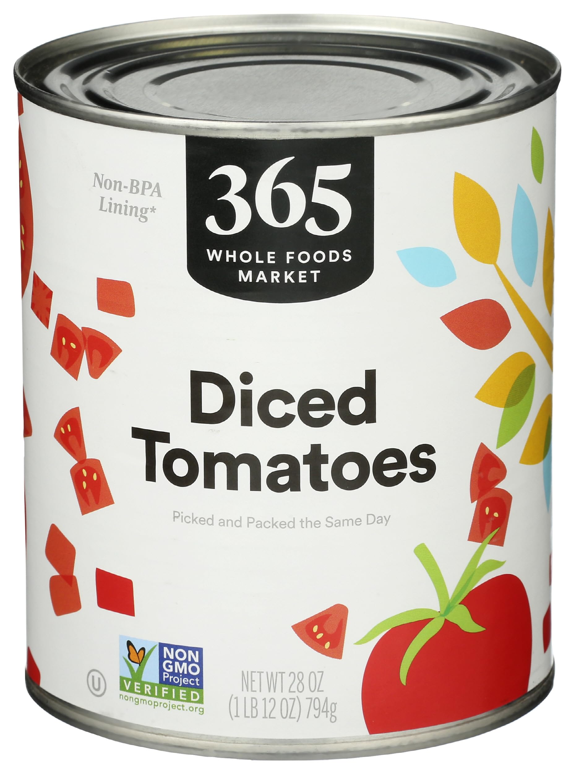 365 by Whole Foods Market, Diced Tomatoes, 28 Ounce