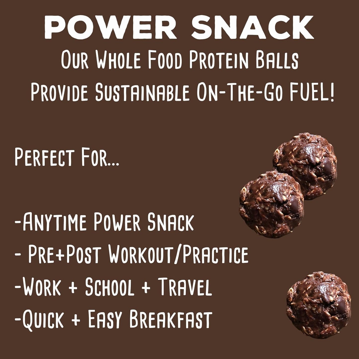 simplyFUEL Whole Food Protein Balls with Probiotics - Brownie Batter Snacks - Protein Snack - Gluten Free Energy Balls (24 Packs)