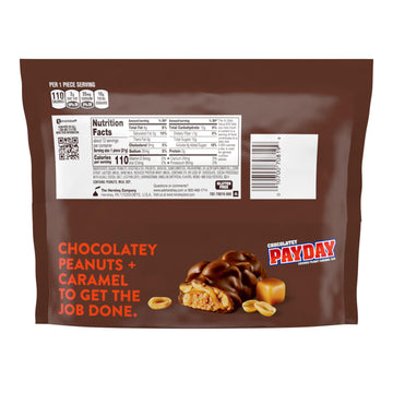 Payday Chocolatey Peanut Caramel Snack Size, Candy Bag, 9.12 Oz