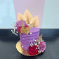 Gyufise Paper Palm Fan Cake Toppers, 6 Pcs, 4.7 x 5.1 inches, Beige, Model ZN0680-4, Wedding and Party Supplies