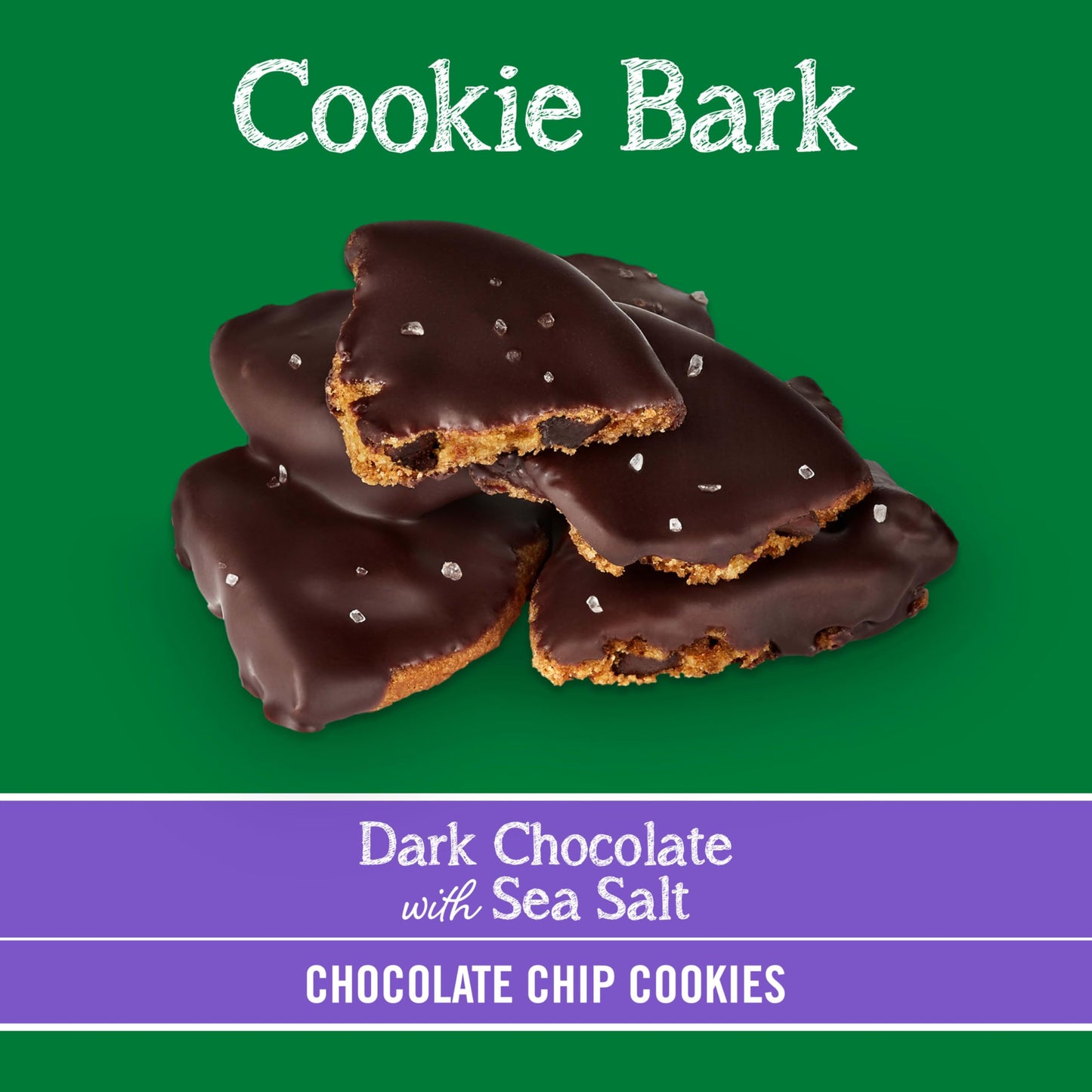 Tates Bake Shop Cookie Bark  Chocolate Chip Cookies with Dark Chocolate and Sea Salt  4-5 oz Bags