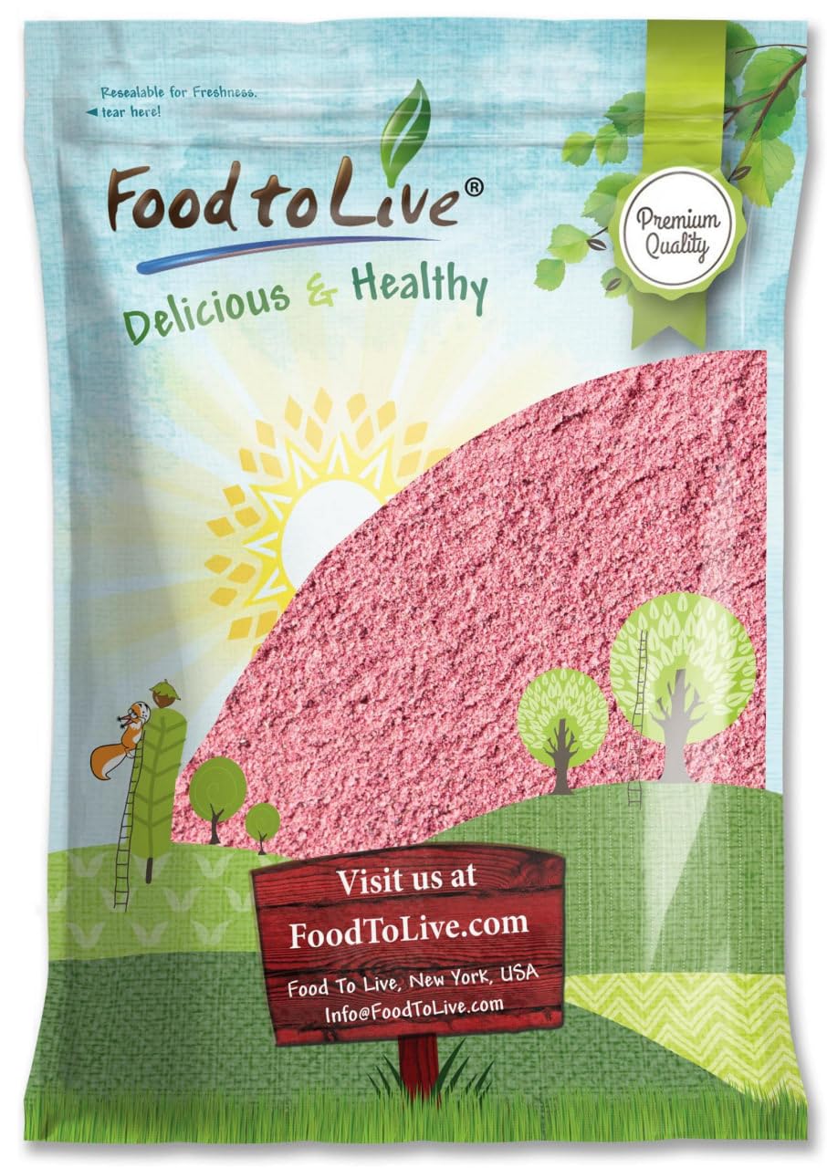 Food to Live Pomegranate Powder, 7 Pounds - 102% Natural Antioxidant, Rich Superfood for Smoothies, Baking and Juice, with real 