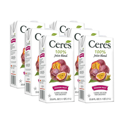 Ceres 100% All Natural Pure Fruit Juice Blend - Delicious Passion Fruit Edition - Rich in Vitamin C, No Added Sugar or Preservat
