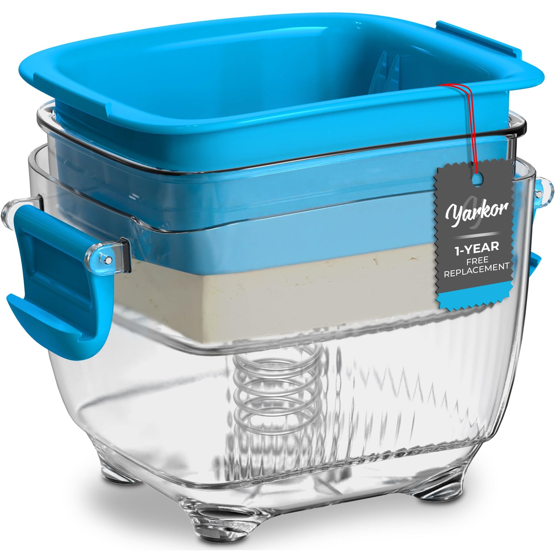 Large 20 oz Tofu Press, Easily Remove Water from Tofu in 10-20 Mins, Vegan Tofu Presser for Firm or Extra Firm Tofu, Dishwasher 