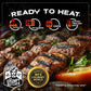 Grumpy Butcher Fully Cooked Beef Kebabs, 4 Pack (1 Lb Each) - Middle Eastern Style Kofta Kabob Made With Lean Ground Beef, Warm