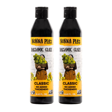 Nonna Pia's Balsamic Glaze | Aged Vinegar from Modena, Italy | Slow Simmered for a Thick, Velvety, and Robust Flavor | Perfect f