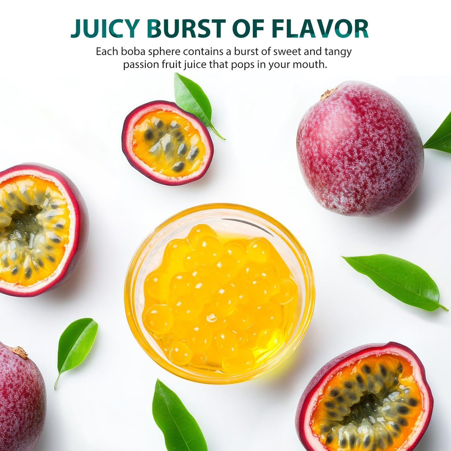 Soeos Passion Fruit Popping Boba Pearls, Bursting Boba for Bubble Tea, 6.6 lb, Yellow