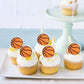 Rssta i 48 Pack Edible Basketball Cupcake Toppers - 1.3x1.3 inches - Sports Ball Decorations for Baby Shower Birthday Party
