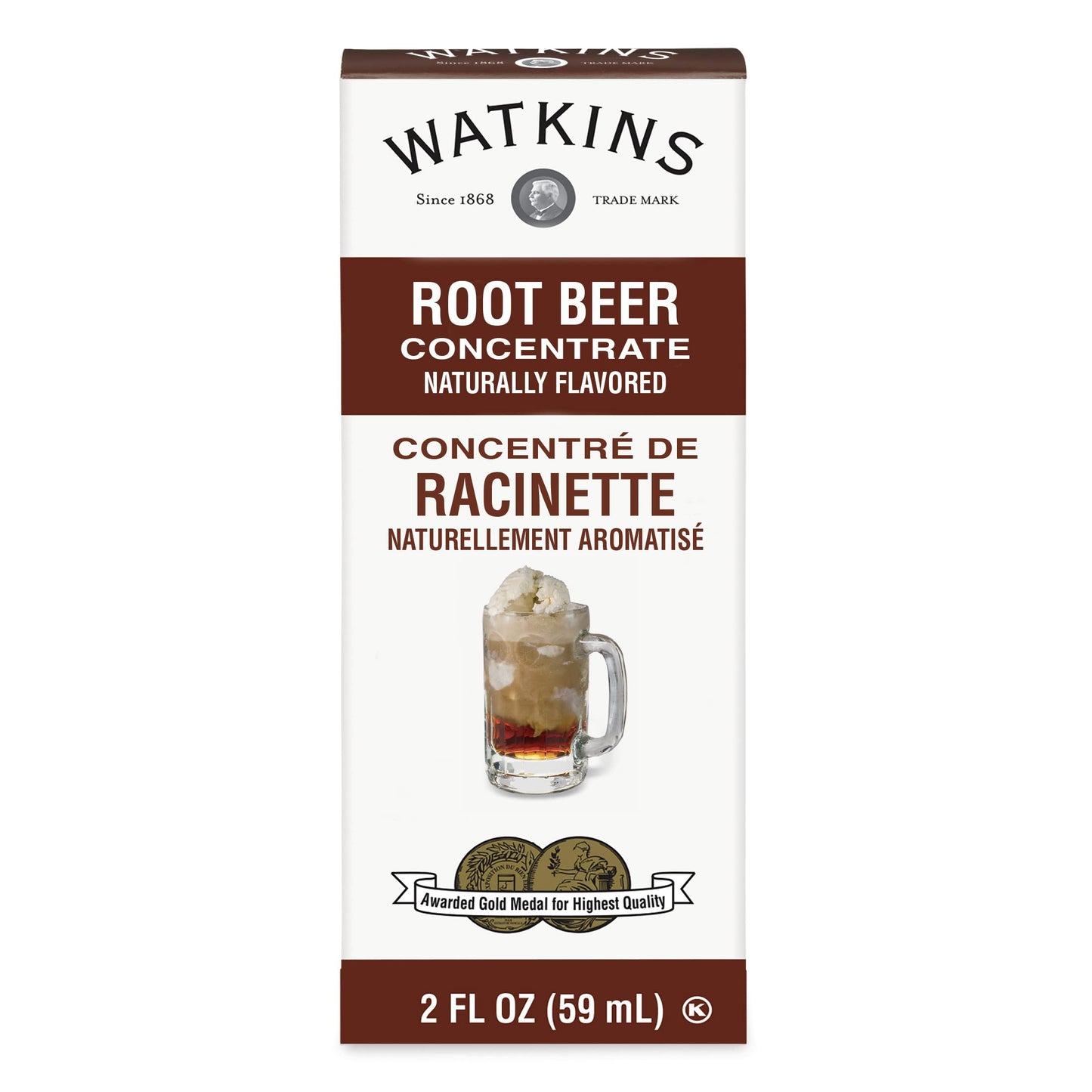 Watkins Root Beer Concentrate, 2 Fl Oz, Model H-190, Pack of 1