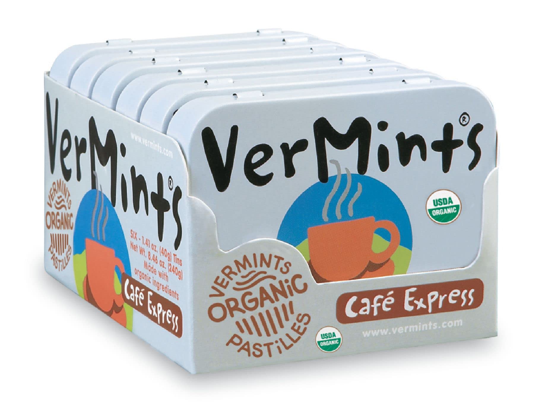 Organic Breath Mints by VerMints, Caf   Express Coffee Flavor, All Natural Pastilles, Non-GMO, Nut Free, Gluten Free, Vegan, KSA