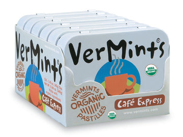 Organic Breath Mints by VerMints, Caf   Express Coffee Flavor, All Natural Pastilles, Non-GMO, Nut Free, Gluten Free, Vegan, KSA