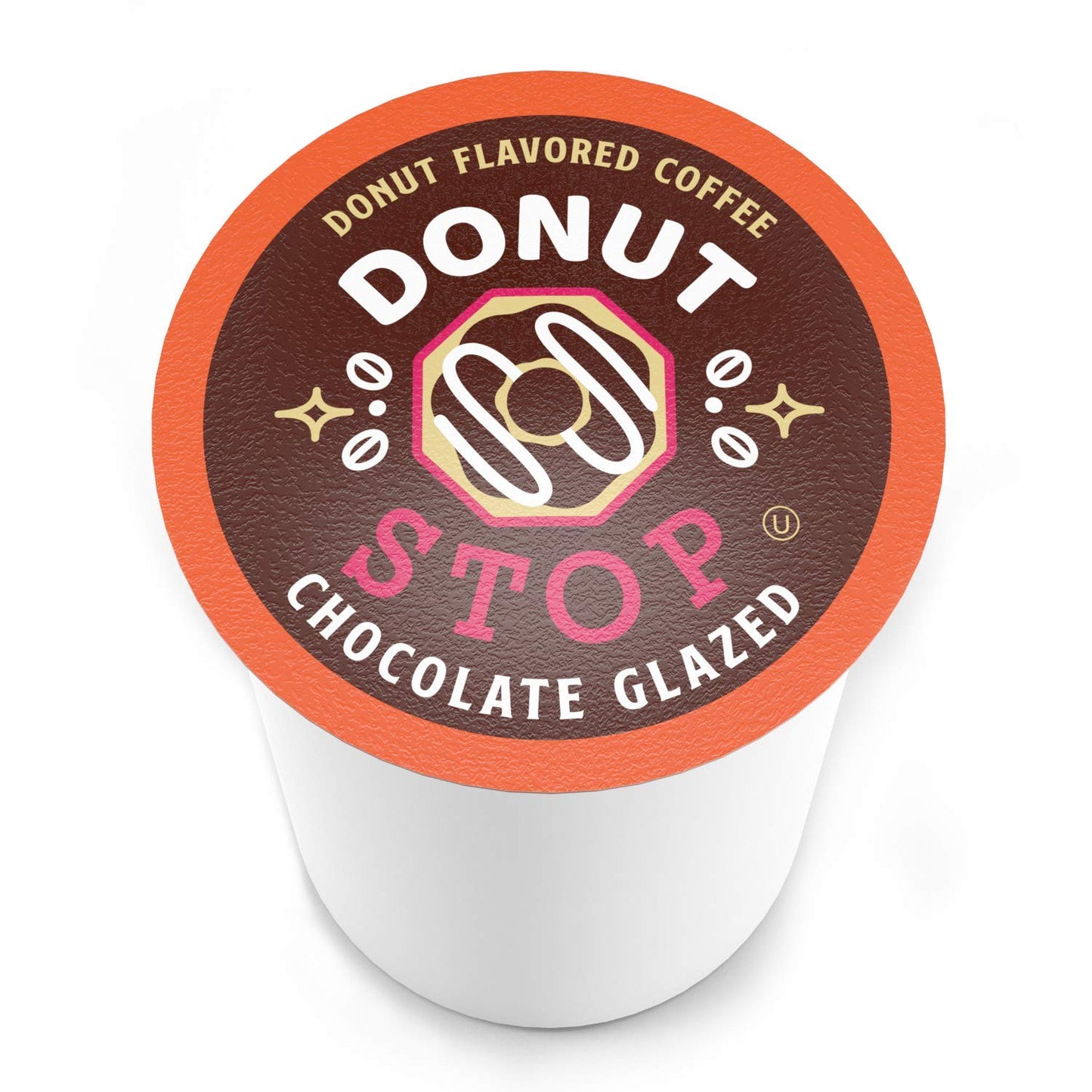 Donut Stop Coffee Pods, Chocolate Glazed Flavor, Compatible with 2.0 K-Cup malt-inspired, 40 Count